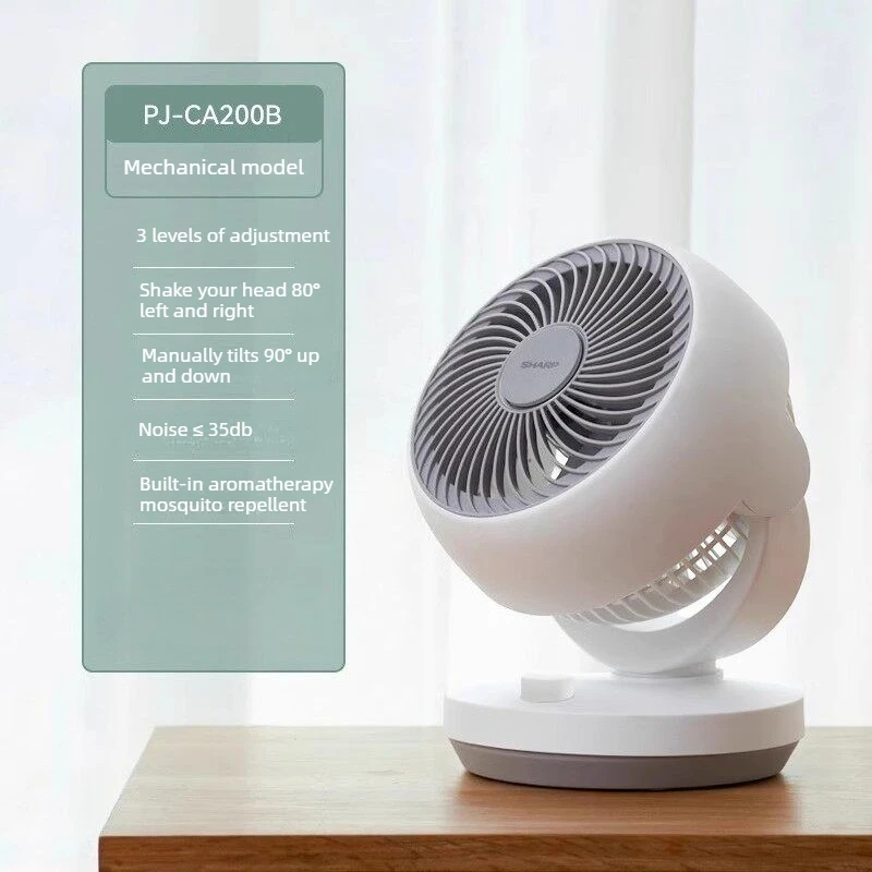 Ventilador De Mesa Pequeno Para Casa/escritório Com Botão Mecânico, Funções Repelente De Mosquitos E Antibacteriana.