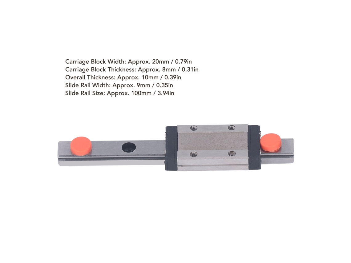 Guia Linear Mgn9h 100mm Com Bloco Deslizante