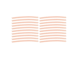 20 Espirais de Encadernação 30 Furos Diâmetro 13mm Grande Capacidade Laranja Kit de Consumíveis para Escritório e Sala de Aula