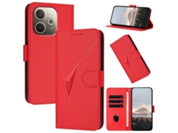 Capa De Couro Para Celular Com Fecho De Fivela E Padrão Triangular