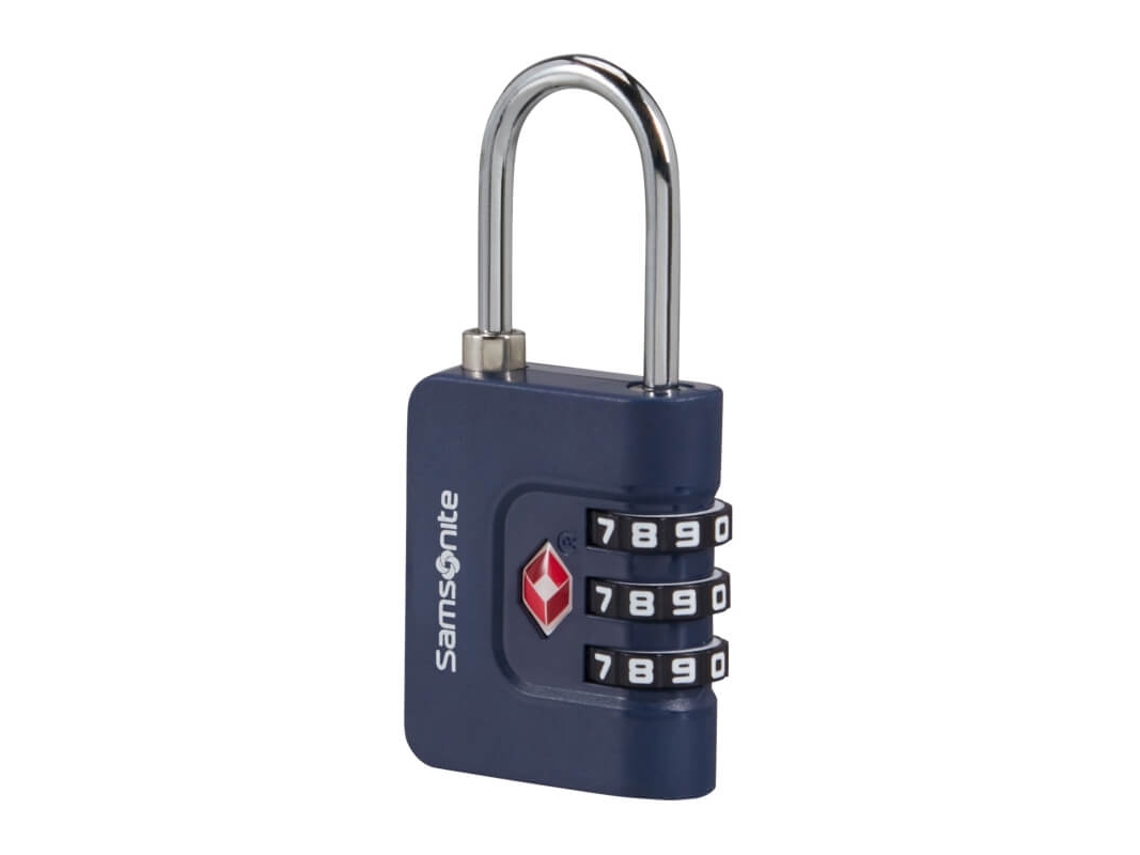 Cadeado C/ Código 3 Dígitos Tsa Ta Revolution Azul Samsonite