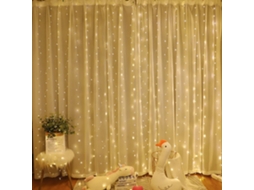 Luz Quente6mx3m 600leds8 Modos Controle Remoto Temporizador Usb Fio Cobre Luz Cortina Led Decoração Natal Festas Quarto Lanterna MDUG