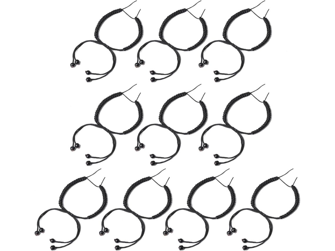 Com 10 pulseiras de cordão para montar, pulseiras unissex ajustáveis, pulseiras multicoloridas e estilosas.