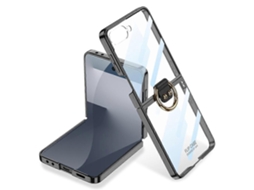 Capa Para Celular Gkk Phantom Com Revestimento Eletroplástico Integrado E Cobertura Total, Com Anel De Fixação, Para Samsung Galaxy Z Flip7 5g.