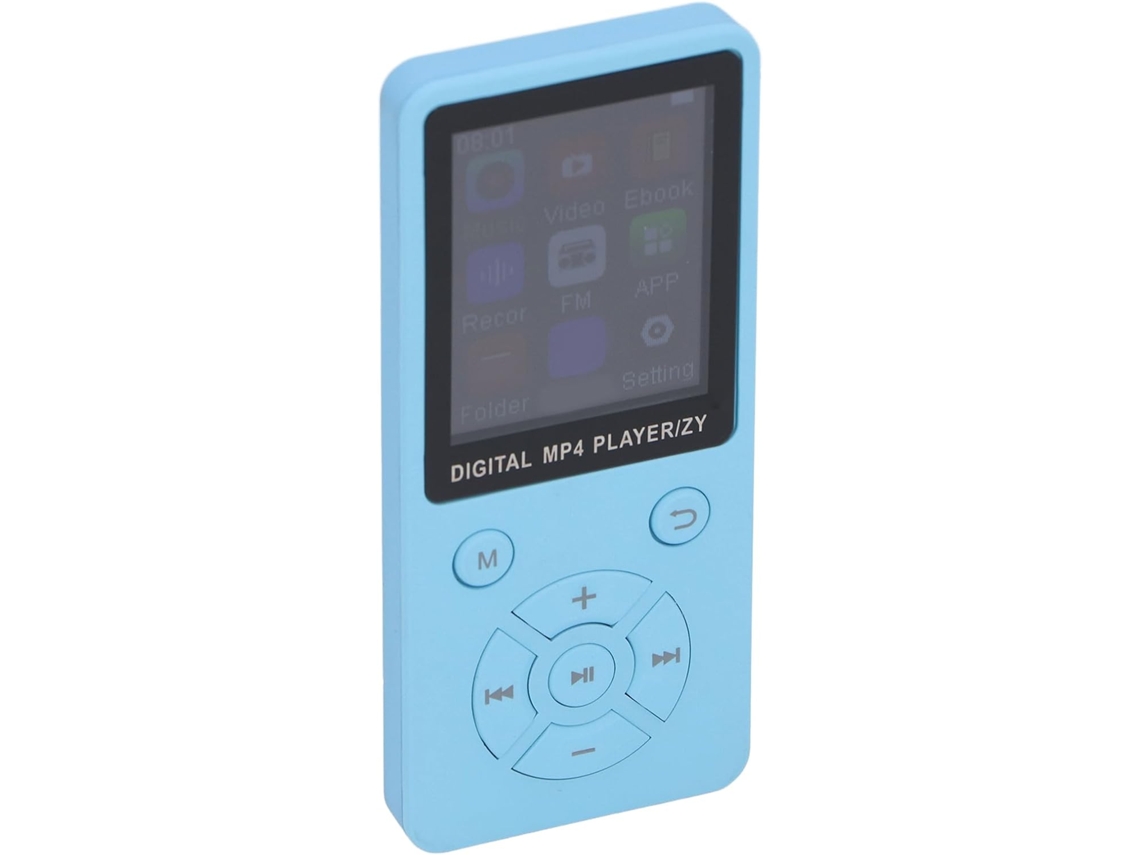 Leitor de MP3/MP4 de 64 GB com Bluetooth 5.0, HiFi e entrada para carregamento da Books for Fans (azul)