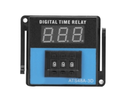 Relé de Tempo Profissional Ats48a 3d Ajustável Ciclo Delay Relay Controle Dc24v