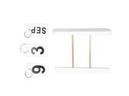 Mali calendário Flip de Mesa Reutilizável com Display Grande para Sala e Escritório Branco