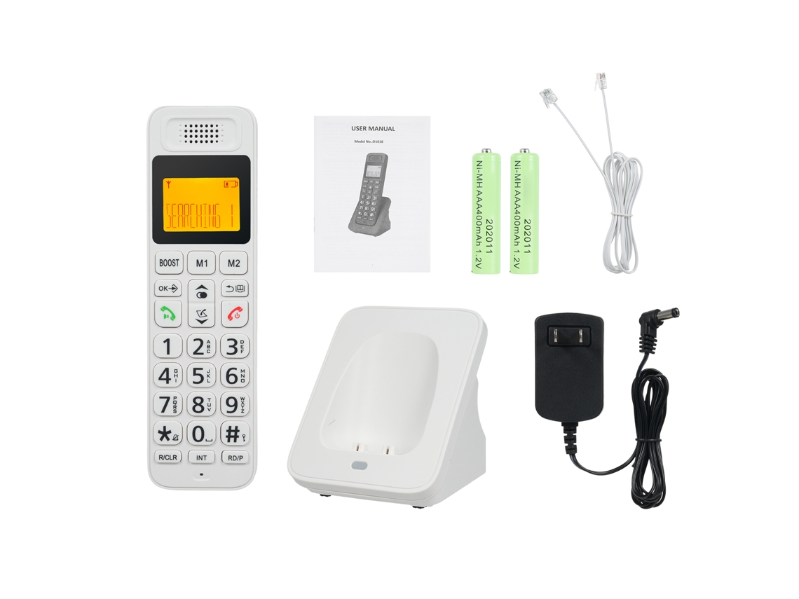 Telefone Sem Fio com Display Lcd, Id de Chamada, 50 Memórias, Chamadas Hands free e Conferência | S/MARCA