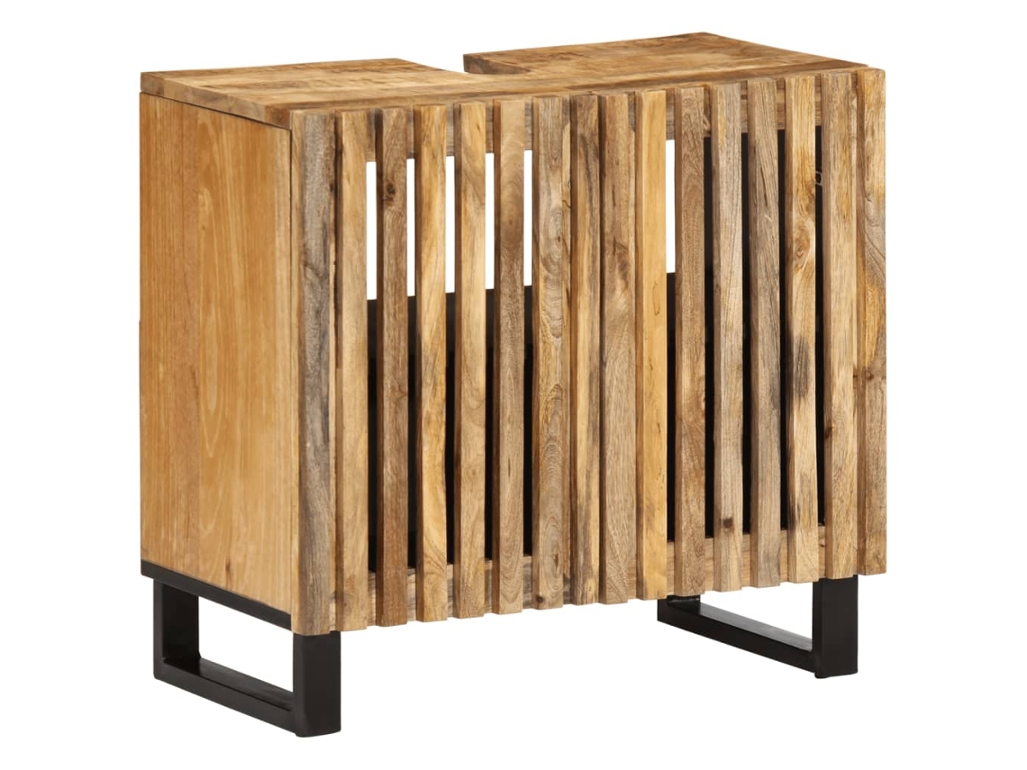 Vidaxl Armário Para Lavatório 62x34x58 Cm Mangueira Maciça Áspera