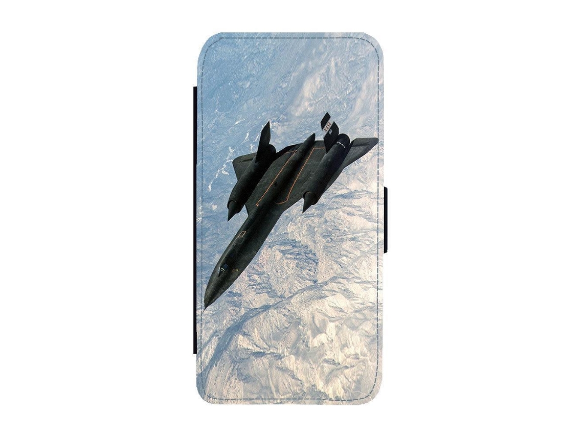 Capa Flip Para Iphone 17 Pro Max Com O Avião Lockheed Sr-71 Blackbird