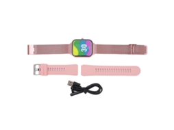 Relógio com Pulseira de Malha Rosa EOOCOO