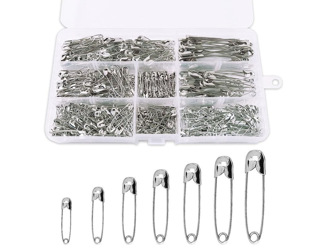Linjou 460 Alfinetes De Segurança Premium, 7 Tamanhos Com Caixa De Armazenagem, Para Roupas, Artesanato, Costura E Alfaiataria