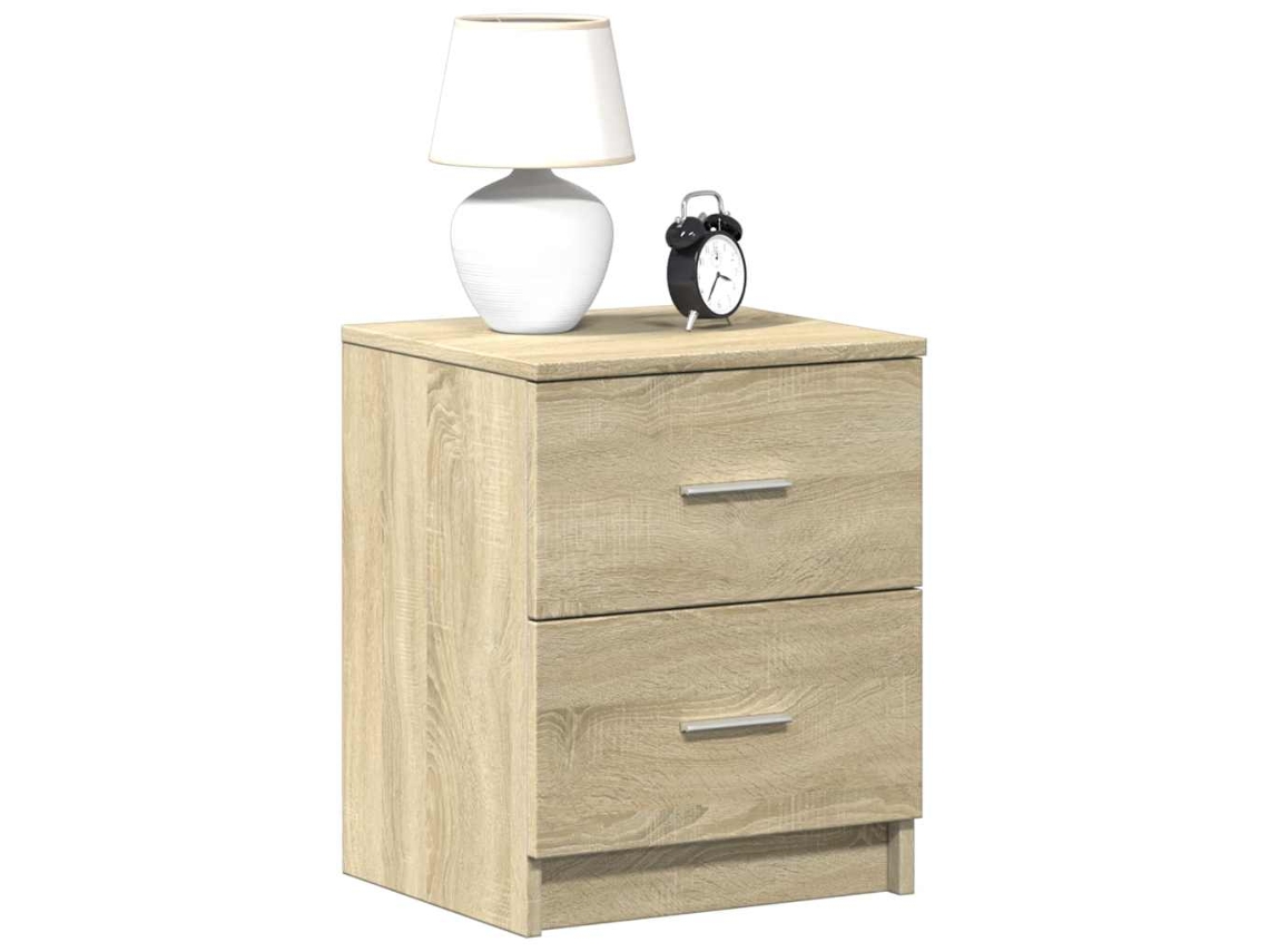 Vidaxl Mesas De Cabeceira 2pcs C/2gavetas 40x36x50 Cm Carvalho Sonoma