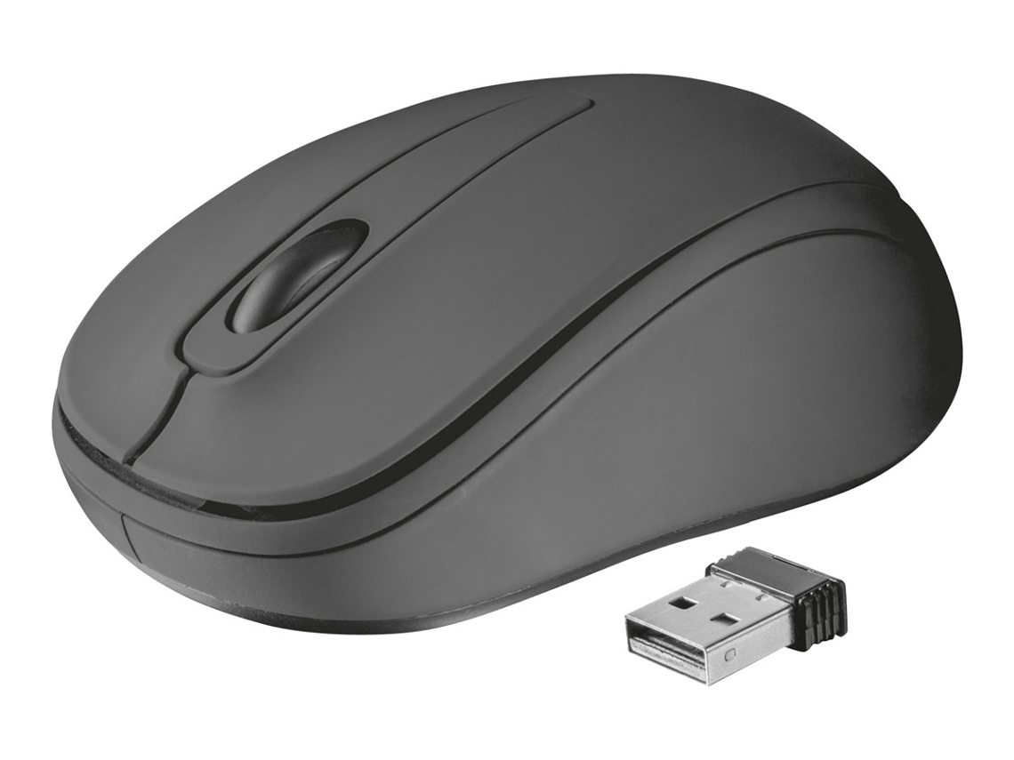 Rato TRUST 21509 (Wireless - Ótico - 1000 dpi - Preto)