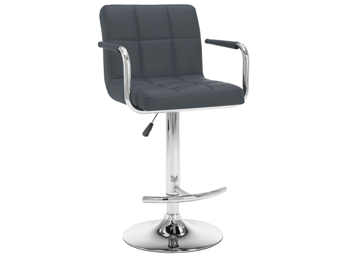 Bancos de Bar 2 Pcs Couro Artificial Cinzento MAISON EXCLUSIVE