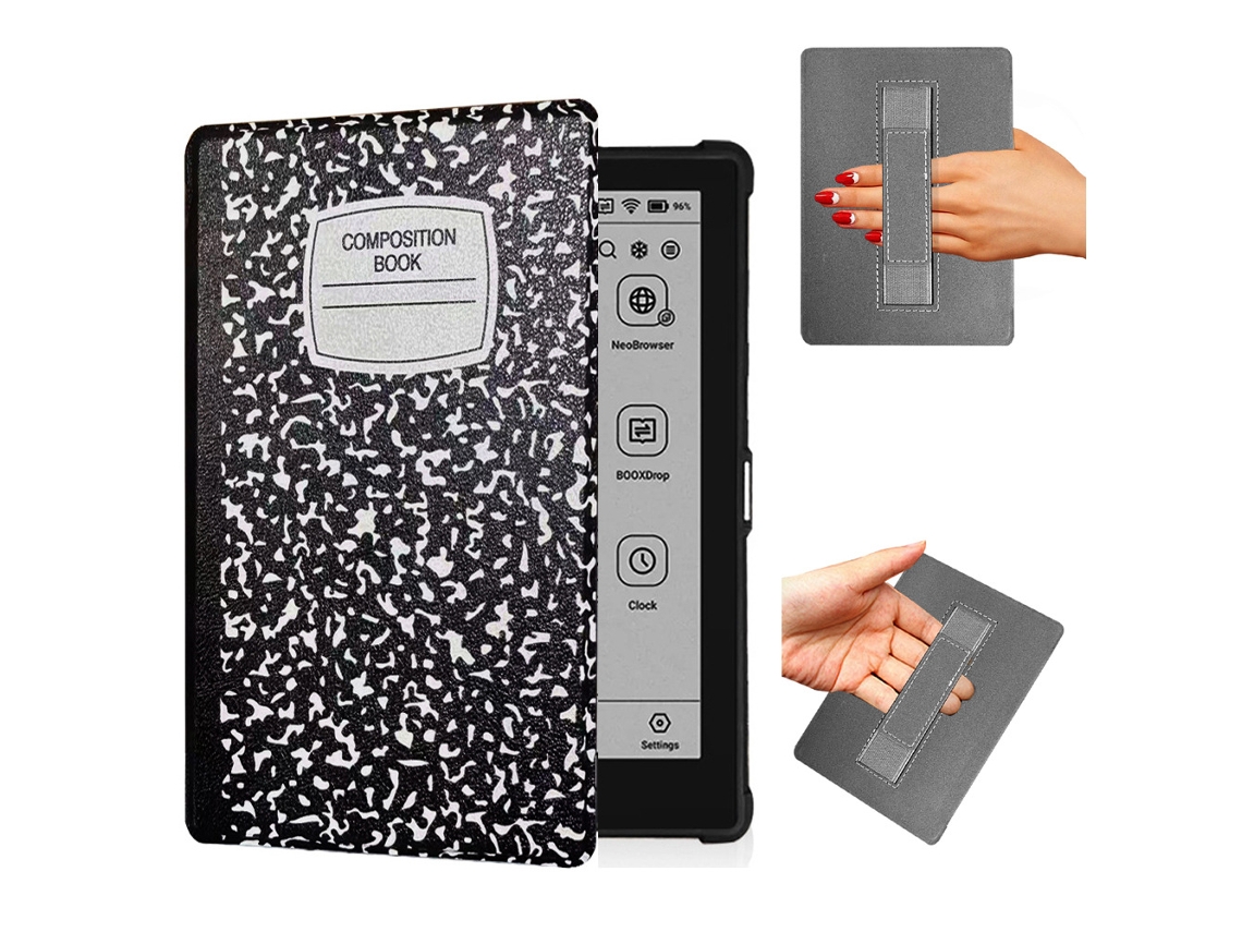 Capa Panoona Para Onyx Boox Poke 5/5s, Ultrafina E Com Cobertura Total Em Pele Pu Preto E Branco