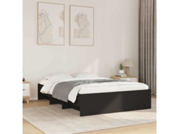 Vidaxl Estrutura De Cama 120x200 Cm Derivados De Madeira Preto