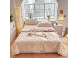 Colcha Acolchoada Fansu em Algodão Ideal para Ar Condicionado 100% Conjunto de Cama Sofá com Renda Branca 200x