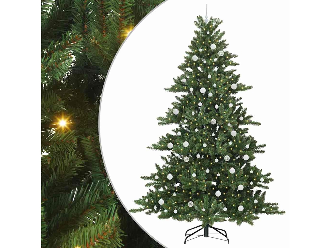 Conjunto 1 Árvore De Natal Artificial Vidaxl Verde Pvc (240 Cm)