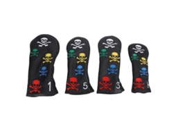Capas de Cabeça de Taco de Golfe Caveira Skeleton para Woods e Irons