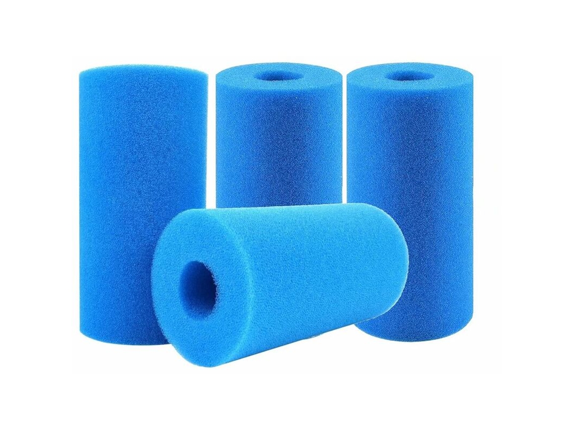 4 Peças, Esponja Filtrante Reutilizável, em Espuma, Instalação Simples, Manutenção de Água Limpa AQUAFORGE