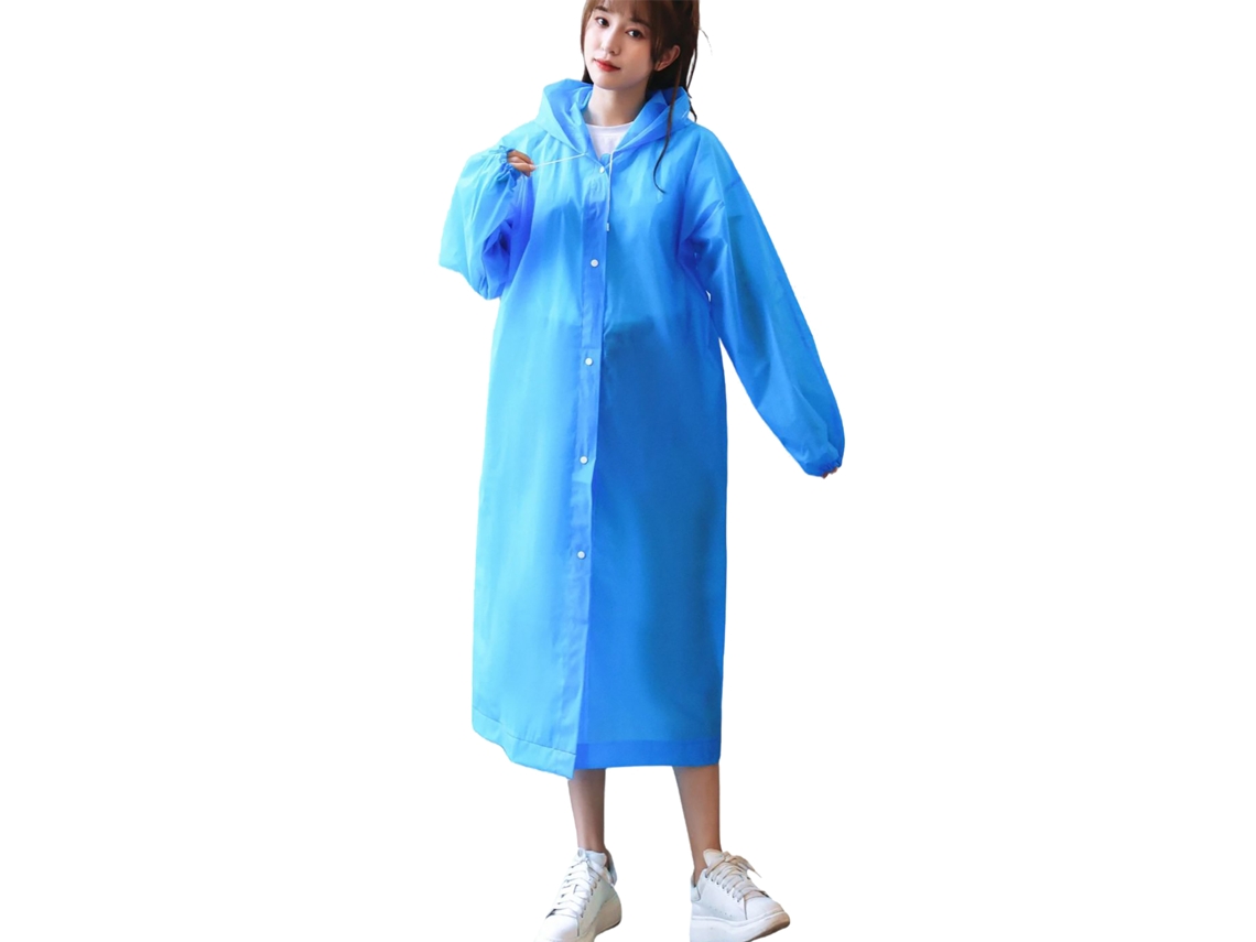 Capa de Chuva Reutilizável à Prova D'água Azul | S/MARCA