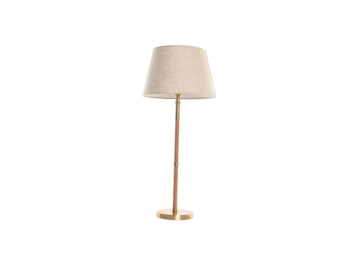 Lâmpada De Mesa Home Esprit Bege Dourado Natural 50 W 220 V