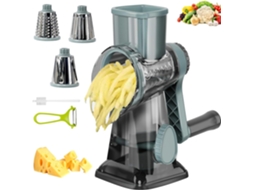 Ralador De Queijo Com Cabo, Ralador De Queijo Manual Giratório Multifuncional, Rala Cenouras, Batatas, Legumes E Frutas, Fácil De Limpar(azul)