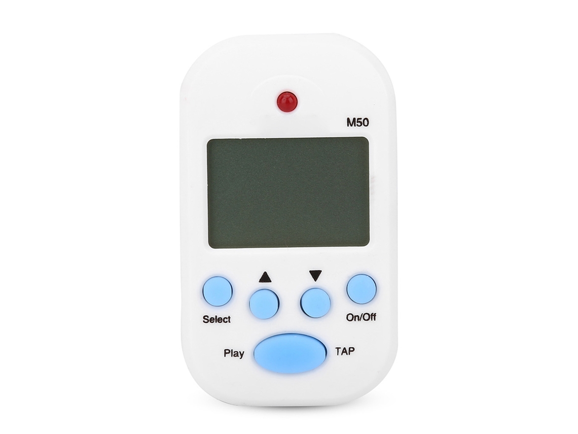 Mini Digital Tempo Metronom Clip Musikinstrument Vit