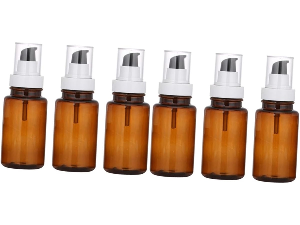Conjunto De 6 Frascos Com Bomba Dosadora Para Óleos Essenciais, Frascos Cosméticos Portáteis E