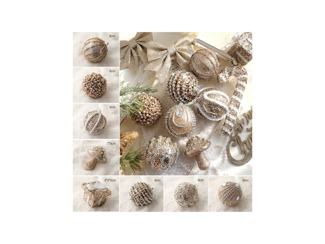 Pingente Decorativo De Árvore De Natal, Conjunto De 8 Igvtrade