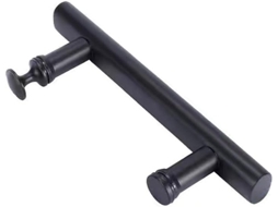 Puxadores De Aço Inoxidável Para Porta Chuveiro, Pretos, Com Espaçamento De 145mm Entre Furos, Para Box De Chuveiro Com