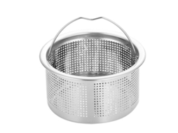 Eyf peneira de Pia com Manivela Aço Inox 304 Cesto Profundo Ralo Cozinha Diâmetro 3 Polegadas