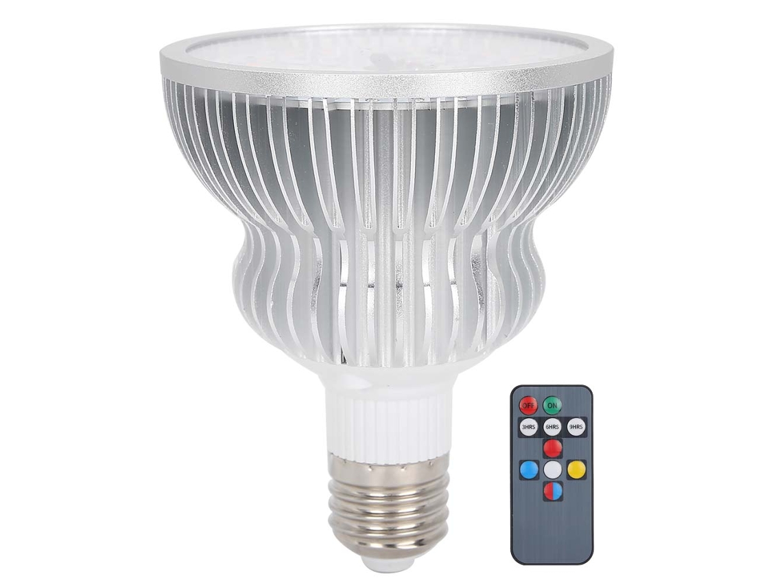 Lâmpada De Cultivo Interna De 50w Com 64 Leds, Controle Remoto, Espectro Completo E Função De Temporizador. Aquaforge