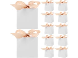 Fuoyloo Caixinhas Pequenas Para Biscoitos E Lembrancinhas De Casamento, 50-conjuntos, Design Europeu E Fita Dourada Para
