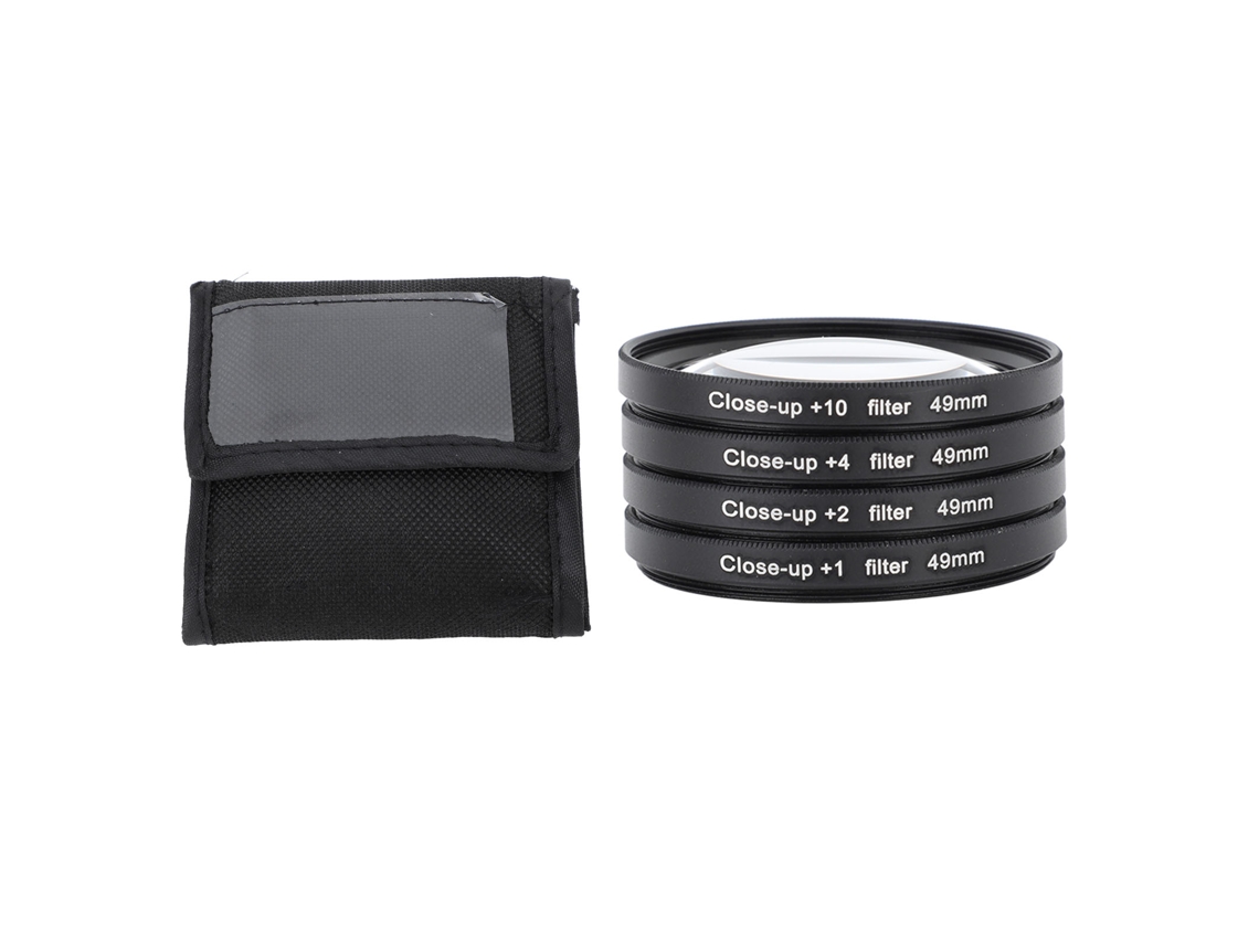 Close Up Filter Kit 4 In 1 +1 +2 +4 +10 Macro Lens Filter Optical Glass With Storage Pouch Camera Filter For Digital Camera Photo 49mm LAXISCREED