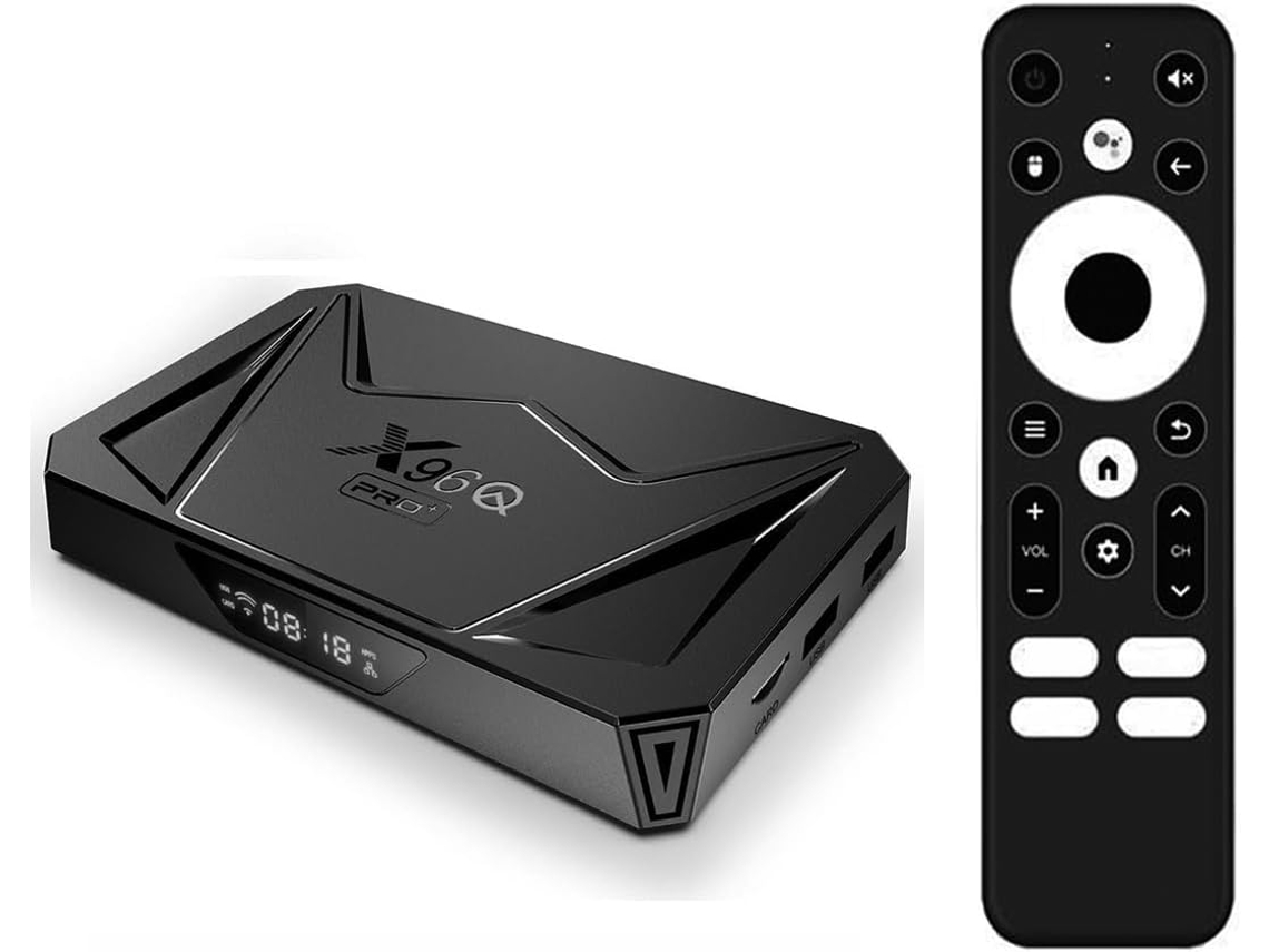 Tv Box X96q Pro+ 8k, Android 14.0, 4 Gb Ram/64 Gb Rom, Octa-core, 1000m Ethernet Wifi6 Dual Wifi 2.4g/5g (preto)