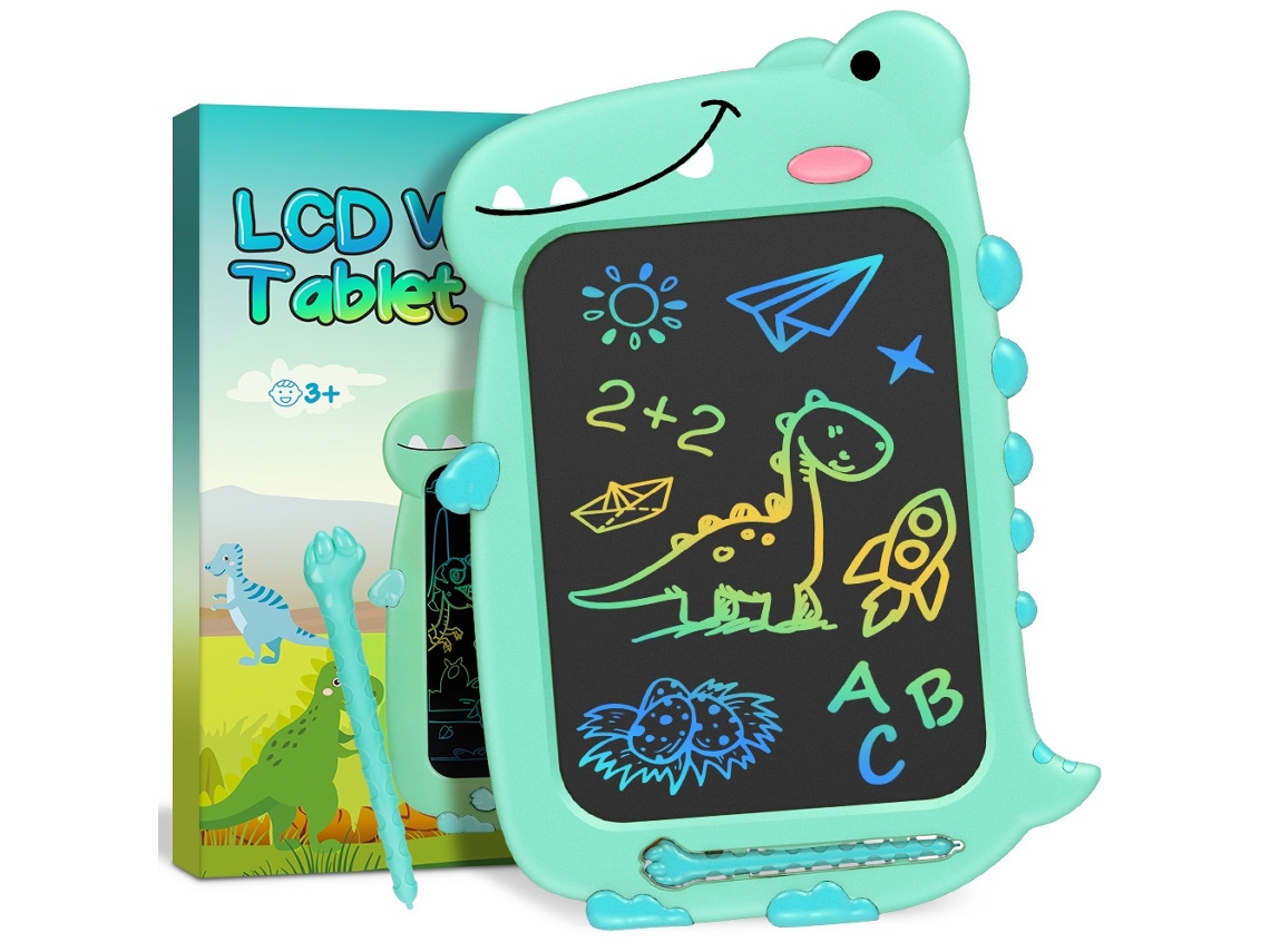 Tablet De Escrita Lcd Infantil, 10 Polegadas, Em Azul, Com Apagamento Rápido Elysve