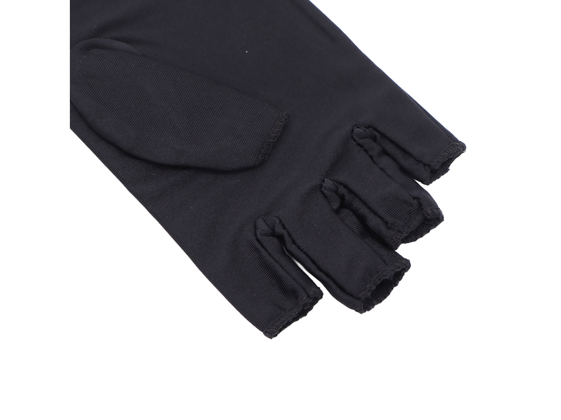Luvas Uv Para Unhas (preto Fluorescente Sem Dedos - Proteção Uv) Eoocoo