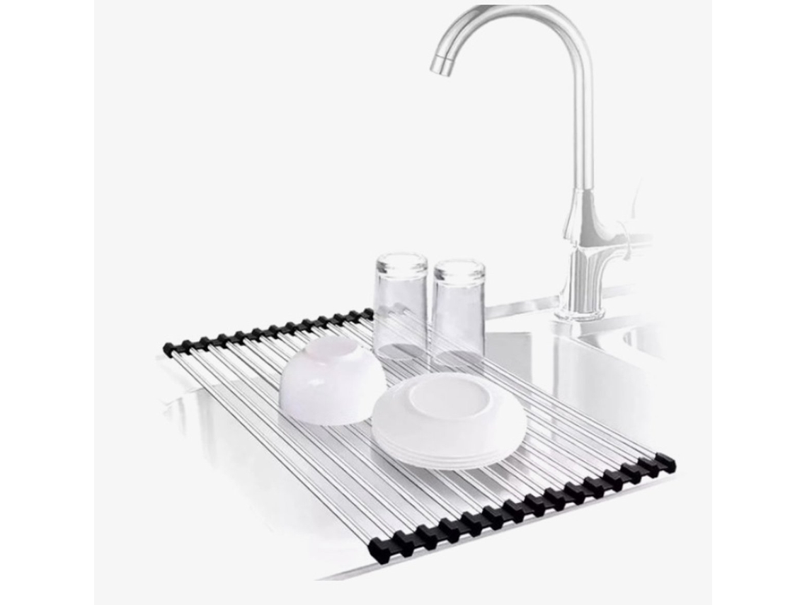 Enrollável Pratos Drainer, Scandinavian Design, Dobrável, In Desligado Resistente Ao Calor, Próprio Para Lava-louças, Co -aquaforge