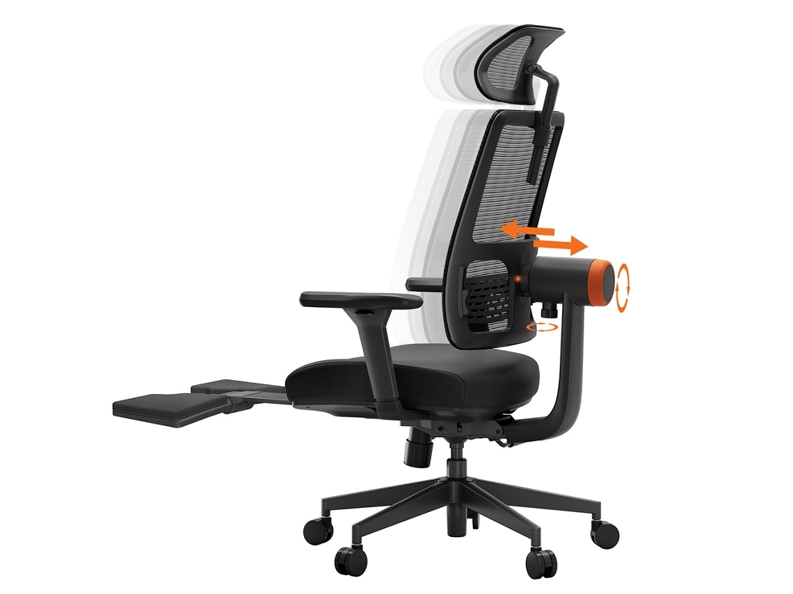 Cadeira Ergonômica com Apoio para Os Pés NEWTRAL Magich-Bp Encosto Automático Adaptável para Parte Inferior das Costas (Outlet Caixa Aberta)