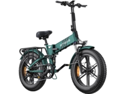 Bicicleta Elétrica Dobrável Engwe Engine Pro 2.0 Autonomia 110km Bateria 52v16ah Totalmente Suspensa Pneus De Neve 20 Polegadas Mtb Fat Bike Verde