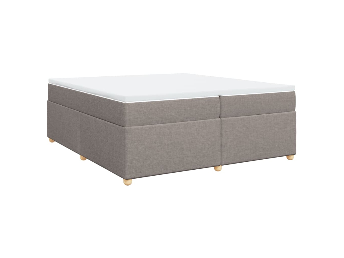 Box Spring Bed, Box Spring Beds Vidaxl Cinzento-acastanhado Tecido (200 X 200 Cm)