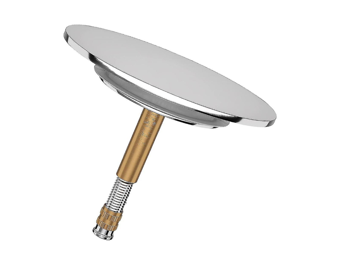 Tapón de Baño Con Ajuste Universal Antioxidante Con Doble Sellado para Bañeras Estándar En Cromado Silvercopper