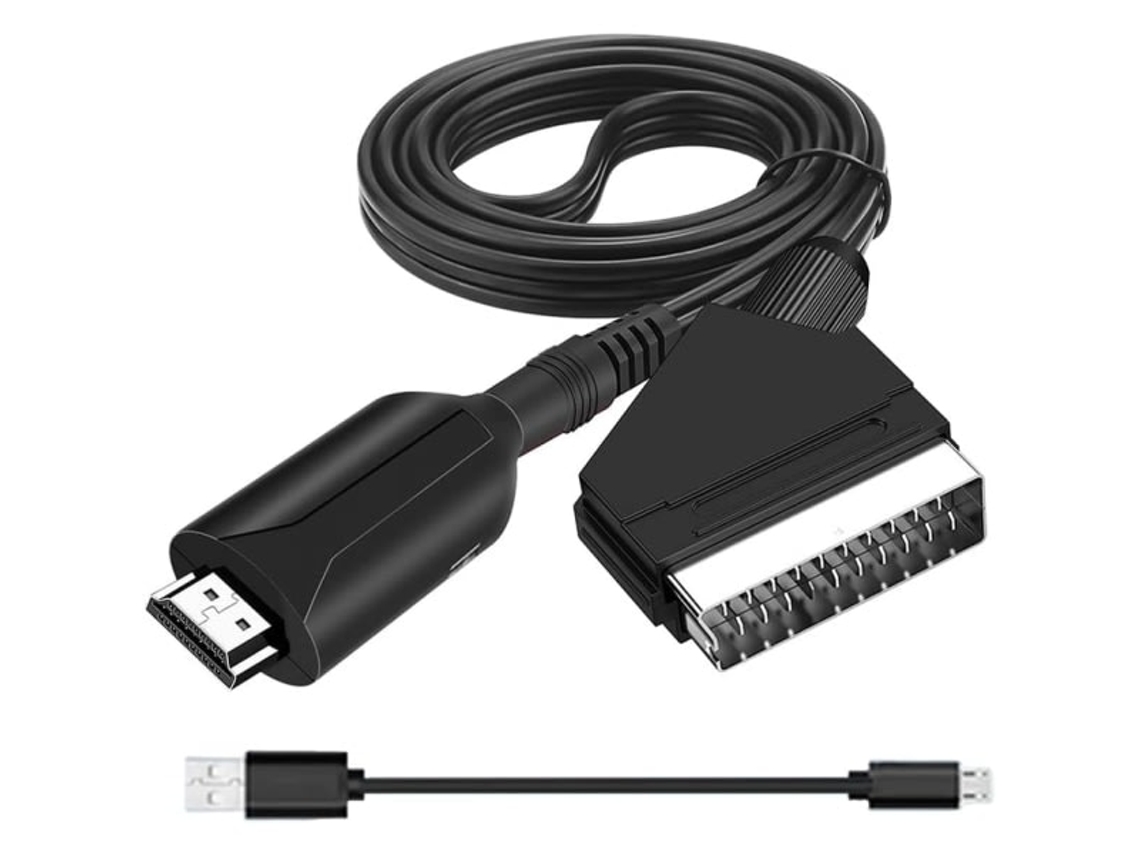 Conversor Scart Para Hdmi, Adaptador Scart Para Hdmi Tudo Em Um, 1080p Aquaforge