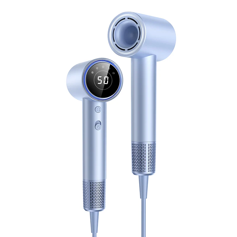 (azul) Secador De Cabelo Profissional De Alta Potência Com Íons Negativos, Aquecimento E Resfriamento Rápidos, Dobrável E Ideal Para Viagens.