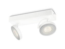 Holofote duplo PHILIPS Branco Metal