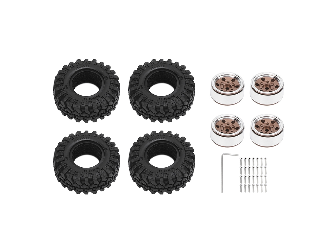 Roda Beadlock LAXISCREED para Carro Rc 1/24 Bronze