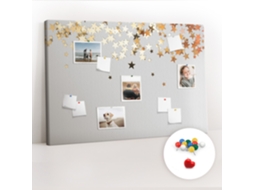 Painel De Cortiça Para Parede Estrelas Para A Sala De Estar Espelharte (120x80 Cm)