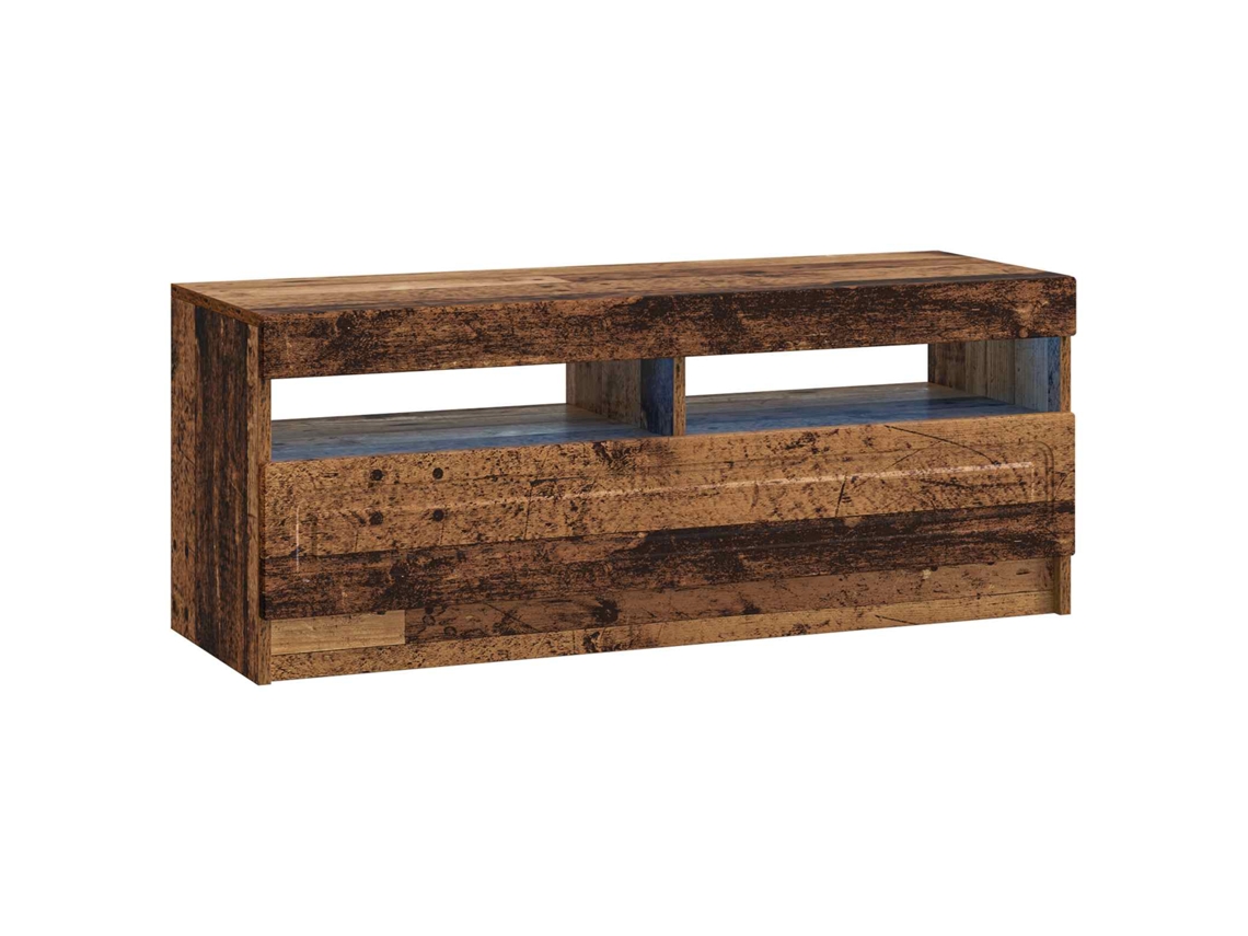 Vidaxl Gabinete De Tv Led Madeira Antiga Derivados De Madeira